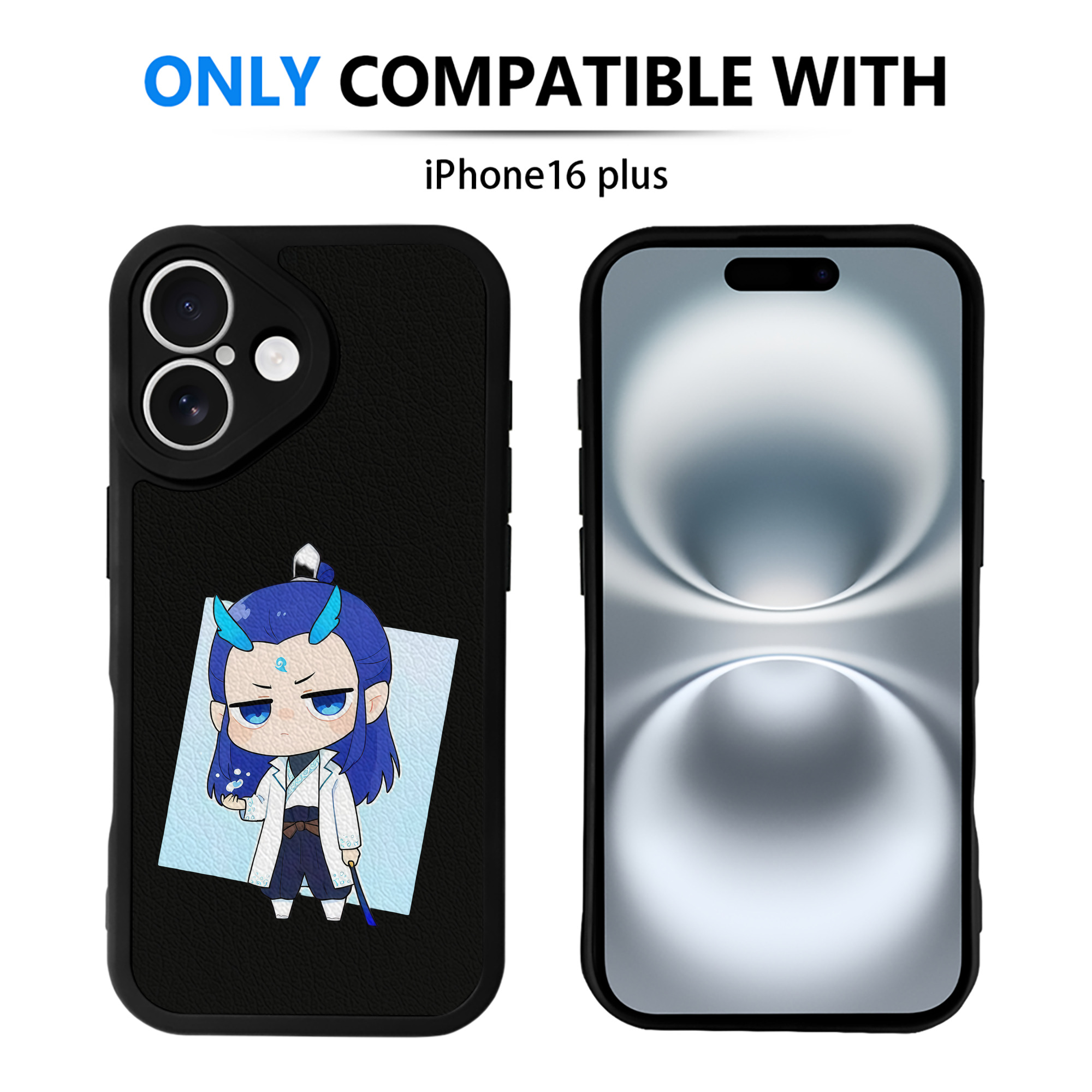 （画像用） Ne Zha 2 ナタ 魔童の大暴れ 【iPhone 16シリーズ対応】シリコンスマホケース（レザー調） 材質：シリコン